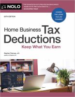 Home business tax deductions : keep what you earn