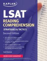 LSAT reading comprehension : strategies and tactics