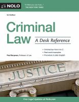Criminal law : a desk reference