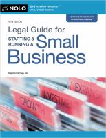 Legal guide for starting & running a small business