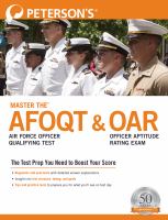 Master the Air Force Officer Qualifying Test (AFOQT) & Officer Aptitude Rating (OAR) Exam