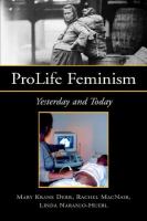 Prolife feminism : yesterday and today
