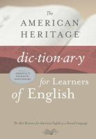 The American Heritage dictionary for learners of English