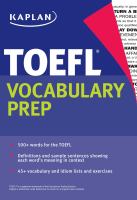 TOEFL vocabulary prep