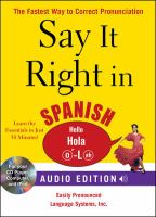 Say it right in Spanish