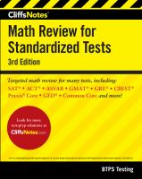 CliffsNotes math review for standardized tests