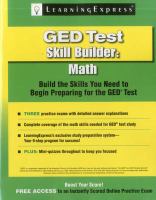 GED test skill builder. Math