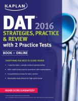 DAT : strategies, practice, and review