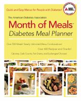 The American Diabetes Association month of meals diabetes meal planner