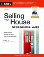 Selling your house : Nolo's essential guide