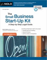 The small business start-up kit