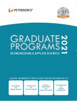 Peterson's guide to graduate programs in engineering and applied sciences