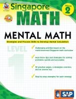 Mental math : strategies and process skills to develop mental calculation