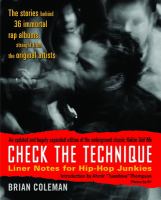 Check the technique : liner notes for hip-hop junkies