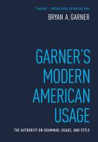 Garner's modern American usage