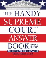 The handy Supreme Court answer book : the history and issues explained