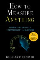 How to measure anything : finding the value of 