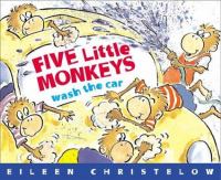 Five little monkeys wash the car