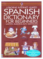 Usborne internet-linked Spanish dictionary for beginners