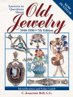 Answers to questions about old jewelry, 1840-1950