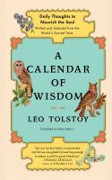 A calendar of wisdom : daily thoughts to nourish the soul