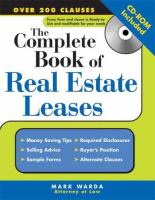 The complete book of real estate leases : (+ CD-ROM)