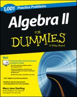 1,001 algebra II practice problems for dummies
