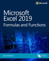 Microsoft Excel 2019 formulas and functions