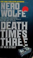 Death times three : a Nero Wolfe mystery