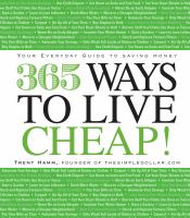 365 ways to live cheap : your everyday guide to saving money